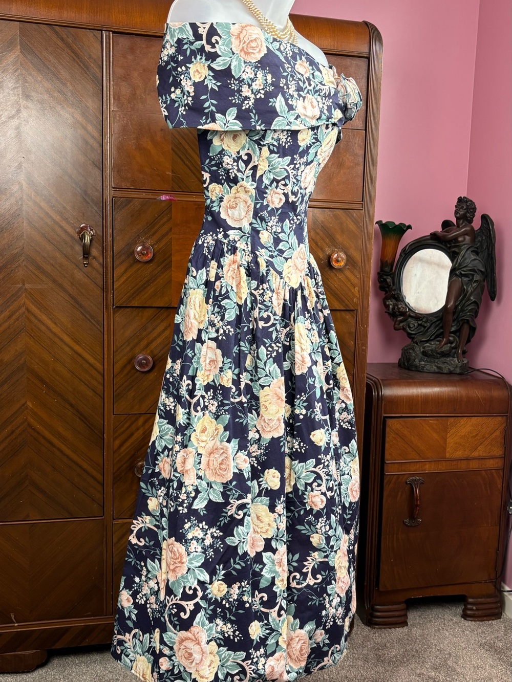 Vintage 80’s Romantic Jessica McClintock GUNNESAX Dress (Fits Modern US M) - Picture 3 of 11